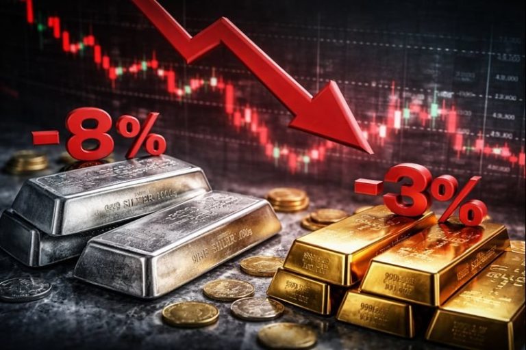 سقوط ناگهانی نقره و عقب‌نشینی طلا؛ اصلاح قیمتی یا آغاز یک چرخش بزرگ؟