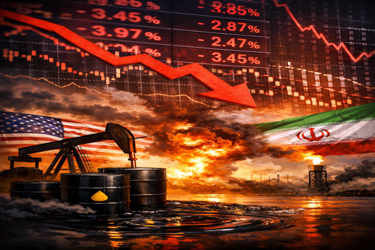 جهش قیمت نفت و سقوط وال‌استریت؛ بازارها تحت فشار تنش‌های خاورمیانه