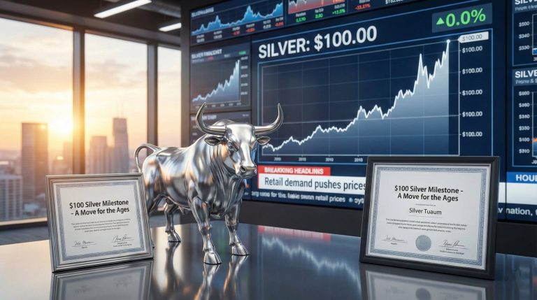 نقره برای نخستین‌بار به ۱۰۰ دلار رسید؛ جهشی تاریخی در بازار فلزات گرانبها