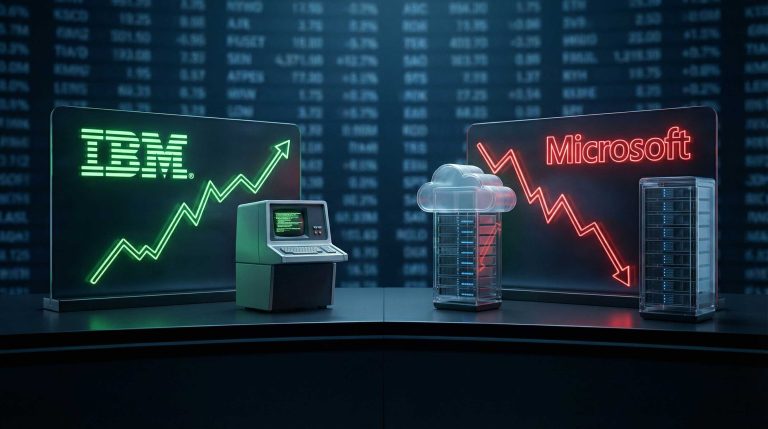 سبقت تاریخی IBM از مایکروسافت؛ وال‌استریت تغییر مسیر داد؟ 