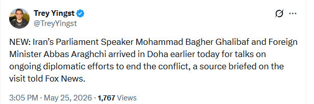 تحرکات دیپلماتیک جدید؛ حضور قالیباف و عراقچی در قطر